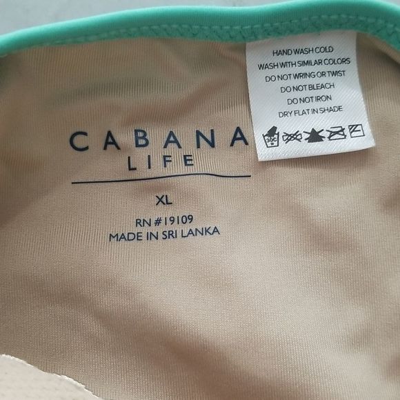 Cabana Life Turquoise Strapless Swimsuit NWT, size XL,  UPF 50+ UV - Picture 4 of 11